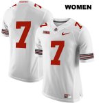 Women's NCAA Ohio State Buckeyes Dwayne Haskins #7 College Stitched No Name Authentic Nike White Football Jersey OE20J08EG